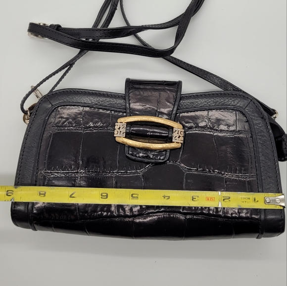 BRIGHTON | Sensation croc embossed leather clutch wallet with shoulder strap - Picture 15 of 15